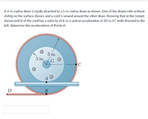 Solved A In Radius Drum Is Rigidly Attached To A Chegg