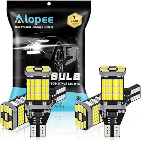 Alopee 4pcs 921 LED Bulb Reverse Light 6500K White 912 LED Bulb Non