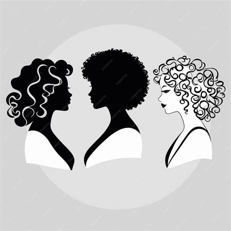 Premium Vector Woman Curly Hair Silhouette Art Hair Salon Logo Vector Illustration