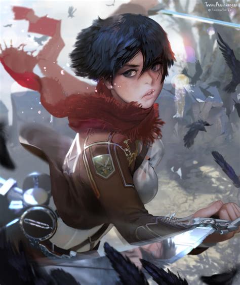 Mikasa Ackerman fan art by TeemuTaiga on DeviantArt