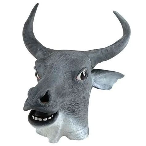 Adult Full Head Rubber Animal Mask Cow Mask Bull Mask Minotaur In Party