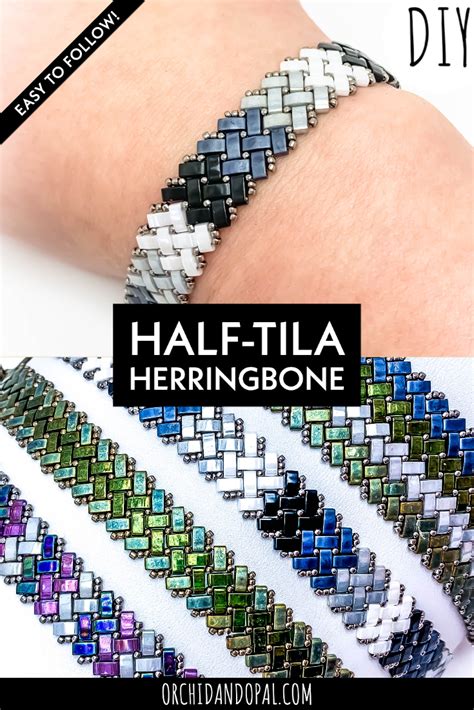 Half Tila Herringbone Beaded Bracelet Tutorial Artofit