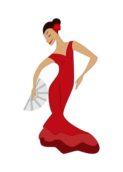 Spanish Flamenco Dancer Vector Illustration Stock Vector Image By