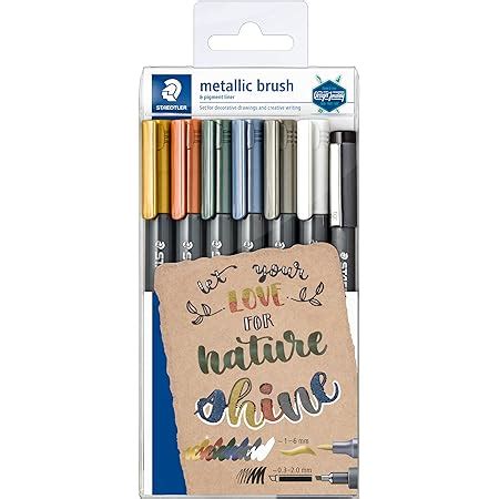 Staedtler Metallic Marker Feutres M Talliques Pointe Pinceau Pour