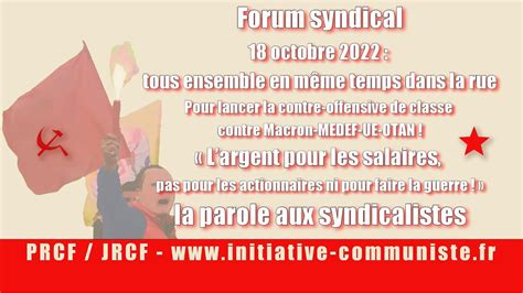 Forum Syndical Greve Octobre Tous Ensemble En M Me Temps Avec