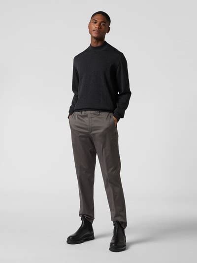 Hiltl Regular Fit Chino Mit Stretch Anteil Modell Pilo Anthrazit