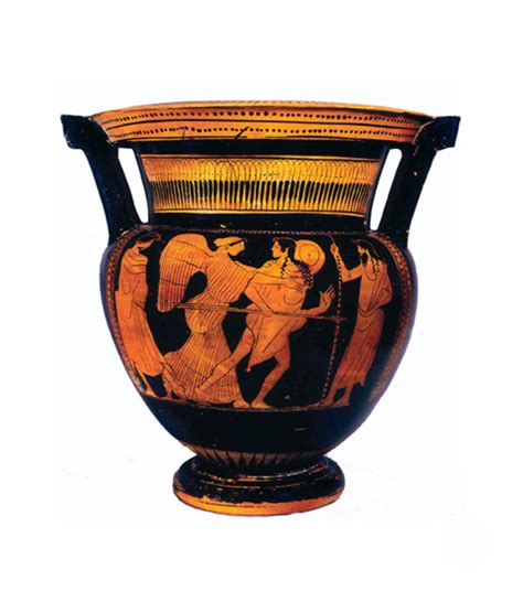 Greek Red Figure Column Krater Depicting Eos And Kephalos X For