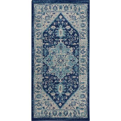 Nourison Tranquil Ivory Light Blue Ft X Ft Persian Vintage