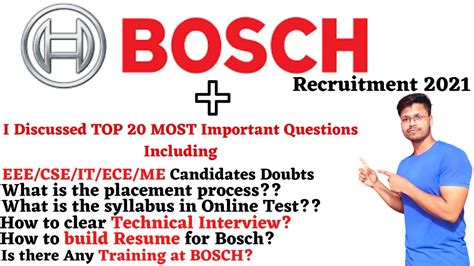 Bosch Recruitment Solved Bosch Queries How To Clear Ti And Hr