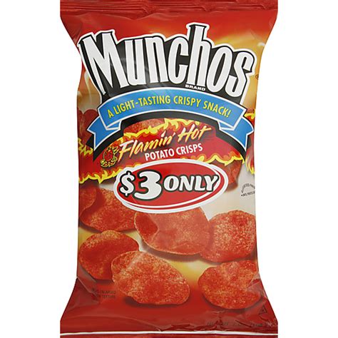 Munchos® 3 Only Flamin Hot® Potato Crisps 7 Oz Bag Snacks Chips And Dips Rons Supermarket