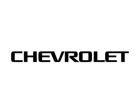 Chevrolet Brand Logo Car Symbol Name Black Design Usa Automobile Vector