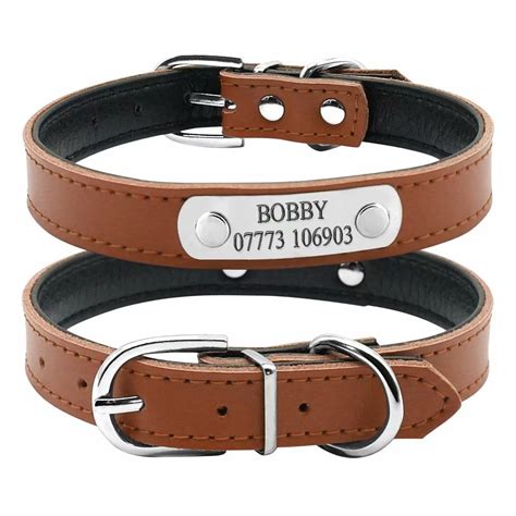 Berry Cuir V Ritable Rembourr Personnalis S Collier De Chien