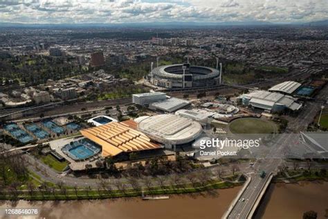 melbourne park aerial   premium high res pictures getty images