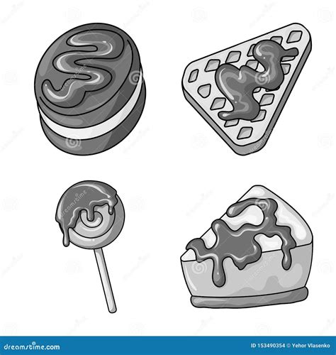 Vector Illustration Of Sweet And Caramel Logo Collection Of Sweet And