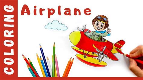 Coloring an Airplane ️⁠ | Drawings, Color, Youtube