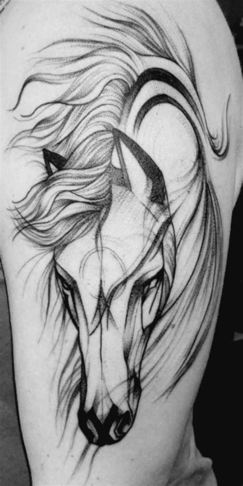 Black white horse tattoo – Artofit