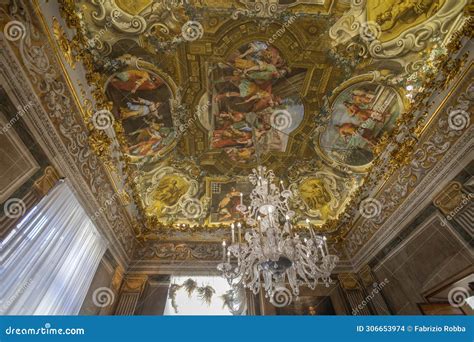 The Inner Of Pantaleo Spinola Gambaro Palace In Genoa Italy Editorial