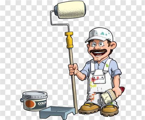 House Painter And Decorator Clip Art Vector Graphics Illustration Image