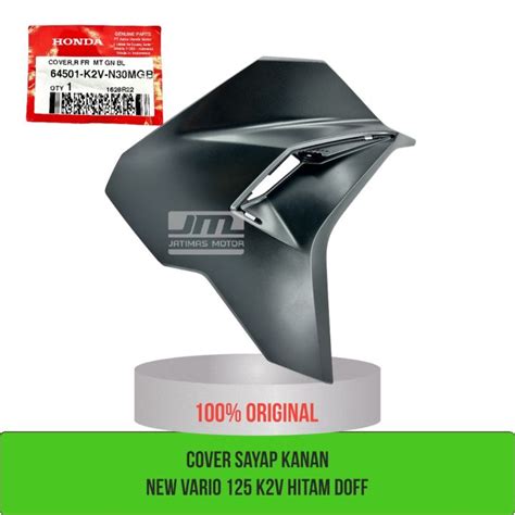 Cover Sayap Kanan Kiri New Vario 125 Hitam Doff 64501 K2V N30MGB 64601