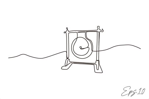 continuous line art drawing of gong musical instrument 33286128 Vector Art at Vecteezy