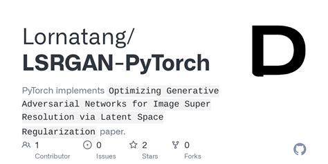 Github Lornatang Lsrgan Pytorch Pytorch Implements Optimizing