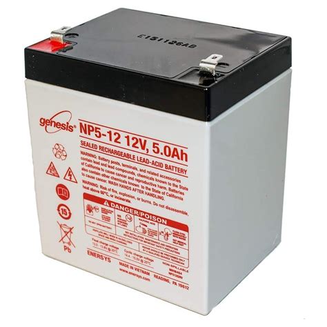 Enersys Genesis Np5 12 Sealed Lead Battery 12v 5ah Osi Batteries