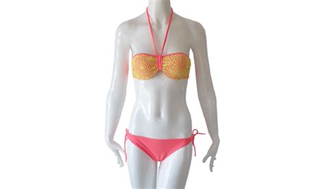 Beach Wear Coral Red Two Piece Bikini