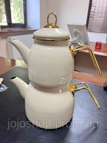 Купить Эмалированный эксклюзивный двойной турецкий чайник для всех ...