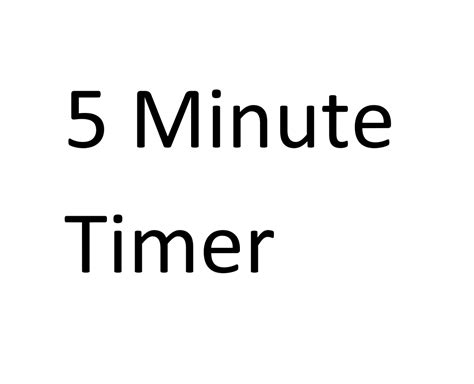 5 Minute Timer - Try It Out Now