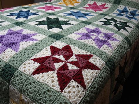 Crochet Prairie Star Quilt Crochet Quilt Pattern Afghan Crochet