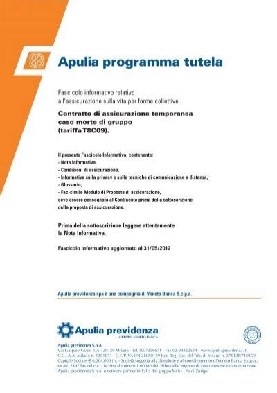 Contratto Di Assicurazione Temporanea Caso Morte Di Gruppo