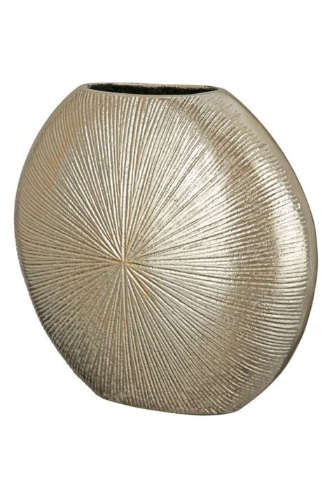 Vaas Rond Ovaal Plat Goud 28 X 26 5 Cm