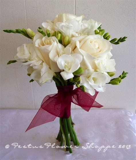 White Rose And Freesia Bridal Bouquet Freesia Bridal Bouquet Freesia