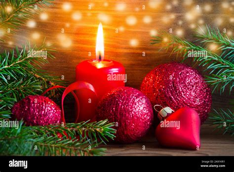 Christmas decorations and heart Stock Photo - Alamy