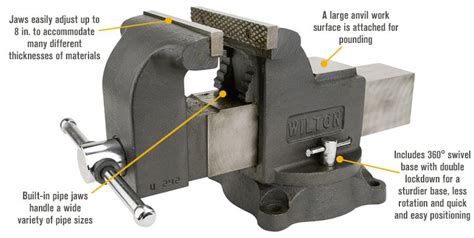 Wilton Shop Bench Vise — 8in Jaw Width Model Ws8 Northern Tool