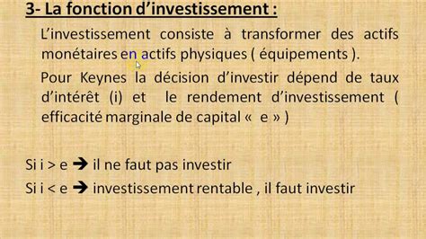 Macroéconomie S2 partie 15 le modèle Keynésien la fonction de l