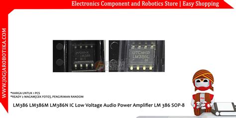 Lm386 Lm386m Lm386n Ic Low Voltage Audio Power Amplifier Lm 386 Sop 8