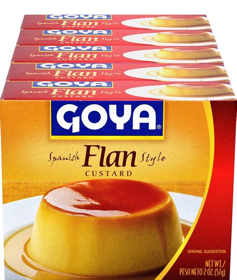 Goya Flan Ready Mix For 4 Servings 2 Oz Pack Of 5