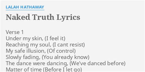NAKED TRUTH LYRICS By LALAH HATHAWAY Verse Under My