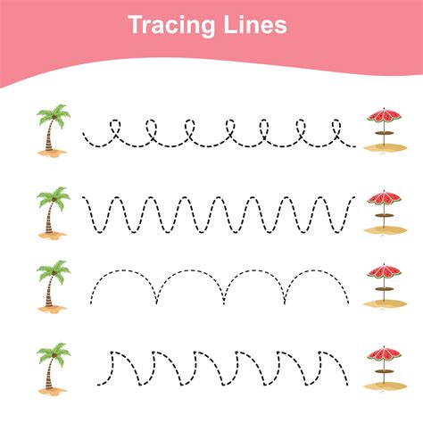 Tracing Horizontal Lines Worksheets