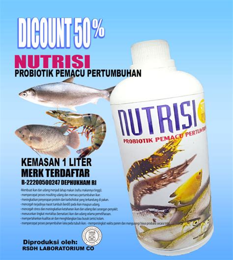 Nutrisi Probiotik Pemacu Pertumbuhan Ikan Simba Plus 1 Liter Lazada