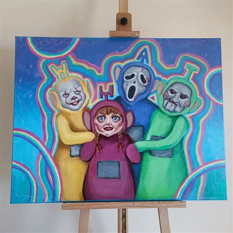 Horror Teletubbies Painting - Etsy