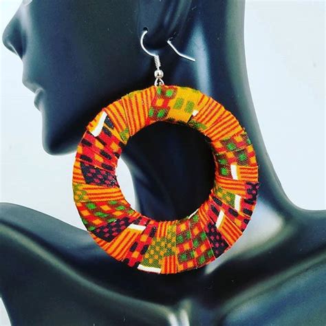 Ankara Earrings Kente Earrings African Jewelry Tribal Etsy