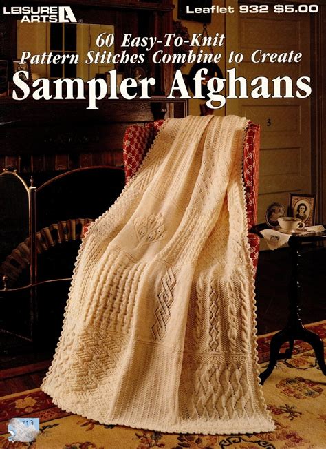 60easy To Knitpatternstitchescombinetocreatesamplerafghanbookleisureartsleaflet932