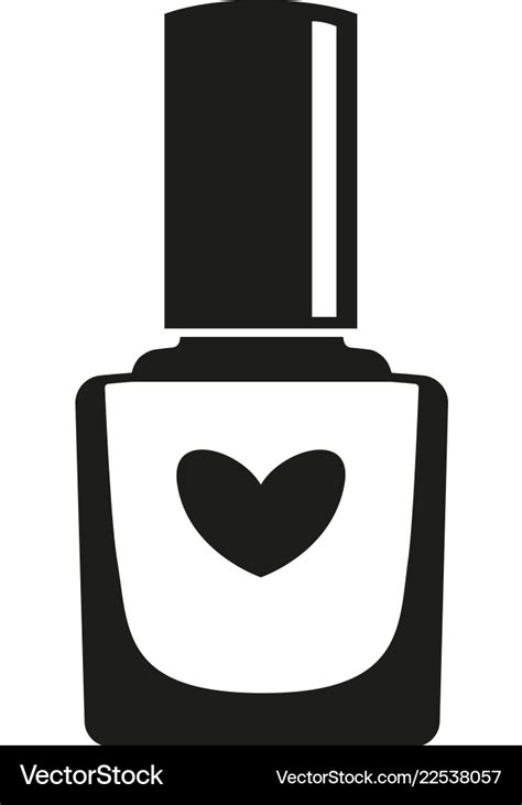 Black And White Nail Polish Bottle Silhouette Vector Image