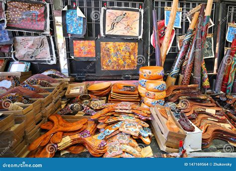 Australian Souvenirs On Display At The Queen Victoria Market In