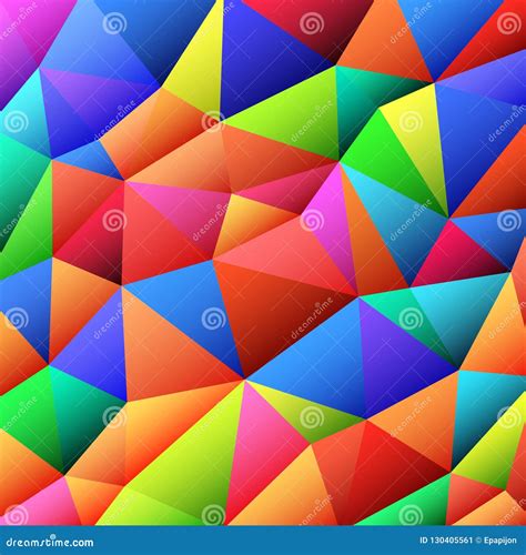 Abstract Vitrage With Triangular Multi Colors Grid Stock Vector