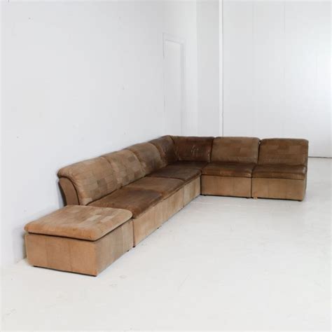 Leather Patchwork Modular Sofa By Laauser 1970s 252958