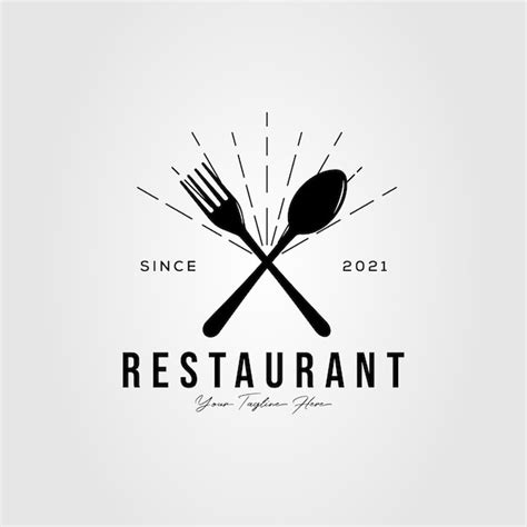 Croix Cuill Re Et Fourchette Restaurant Logo Vector Illustration Design