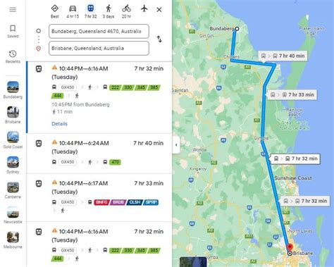 Bundaberg to Brisbane Train Ticket Cost, Bus, Distance, Flights